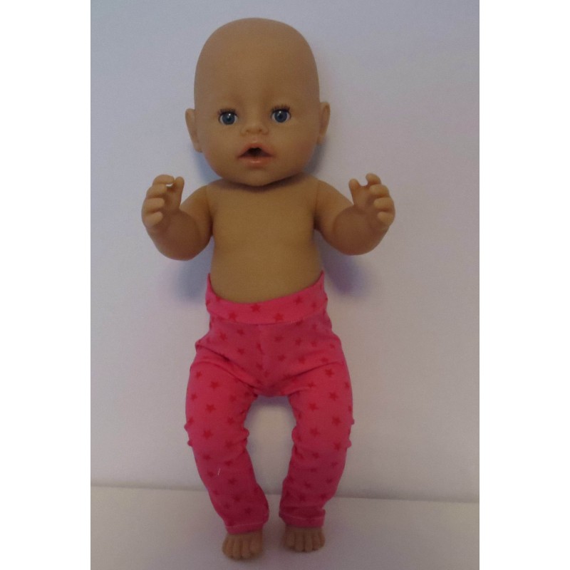 legging hard roze sterren baby born 43cm