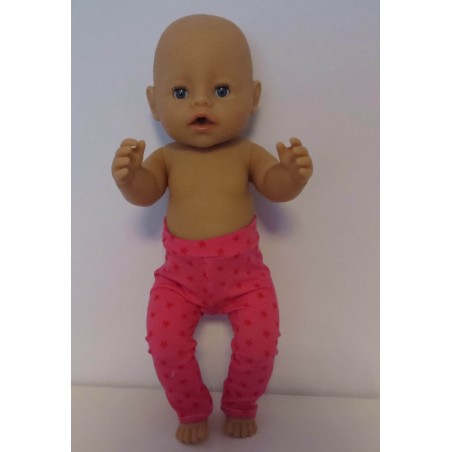 legging hard roze sterren baby born 43cm