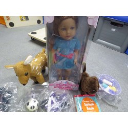 sophia's meisjes pop 46cm met kleding en acc.