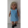 tuinrok aqua blauw geruit baby born 43cm