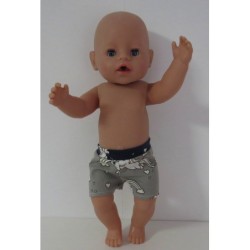 korte broek eenhoorn baby born 43cm