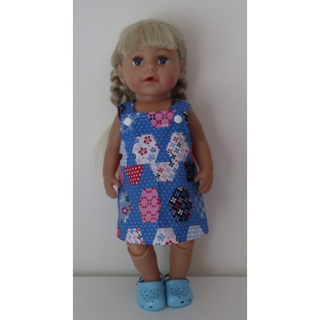 tuinrok blauw baby born 43cm