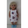 tuinrok wit jet  baby born 43cm