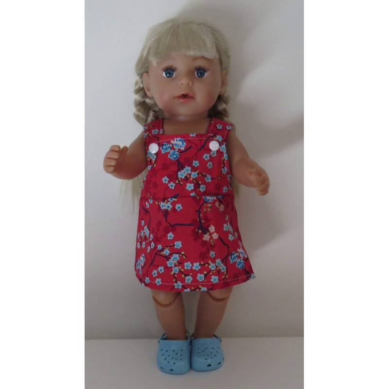 tuinrok rood  baby born 43cm