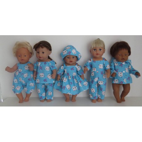 gift set blauw kat baby born 43cm