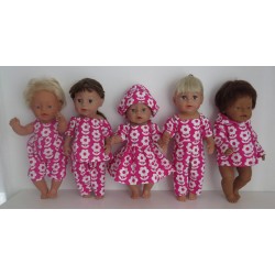 gift set hard roze met bloemen baby born 43cm