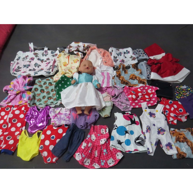 baby born little pop  36cm met heel veel kleertjes