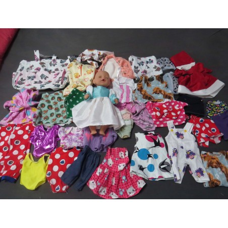 baby born little pop  36cm met heel veel kleertjes