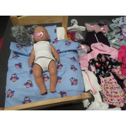baby born pop 43cm met kleertjes en acc