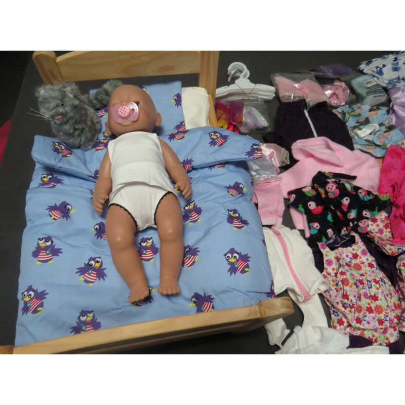 baby born pop 43cm met kleertjes en acc