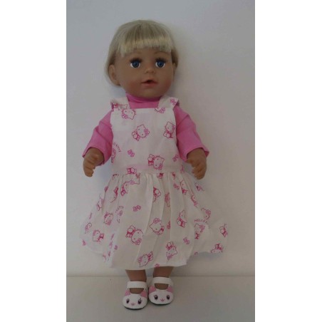 tuinrok hello kitty roze baby born 43cm