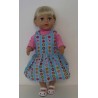 tuinrok blauw baby born 43cm