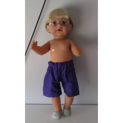 korte broek paars baby born 43cm