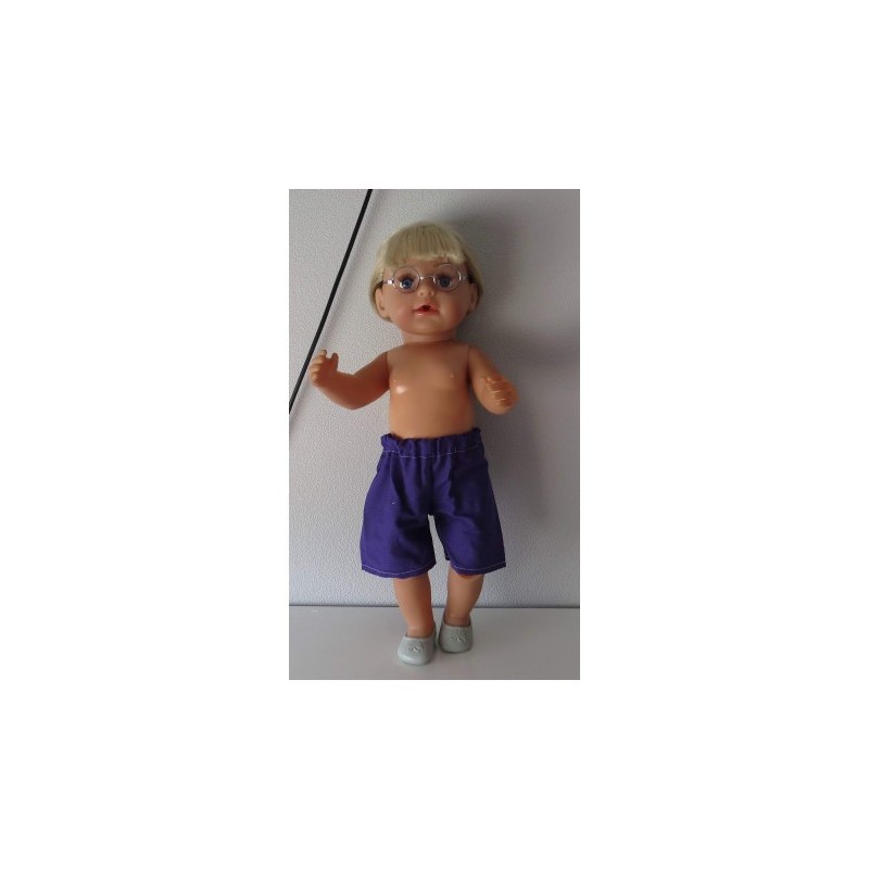 korte broek paars baby born 43cm