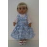 tuinrok rozadotje blauw  baby born 43cm