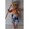 korte broek blauw gevlamd baby born 43cm