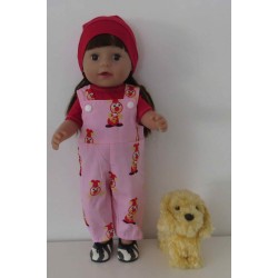 tuinbroek roze joki baby born 43cm