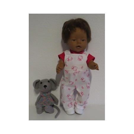 tuinbroek hello kitty roze  vogels baby born 43cm