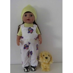 tuinbroek wit jet baby born 43cm