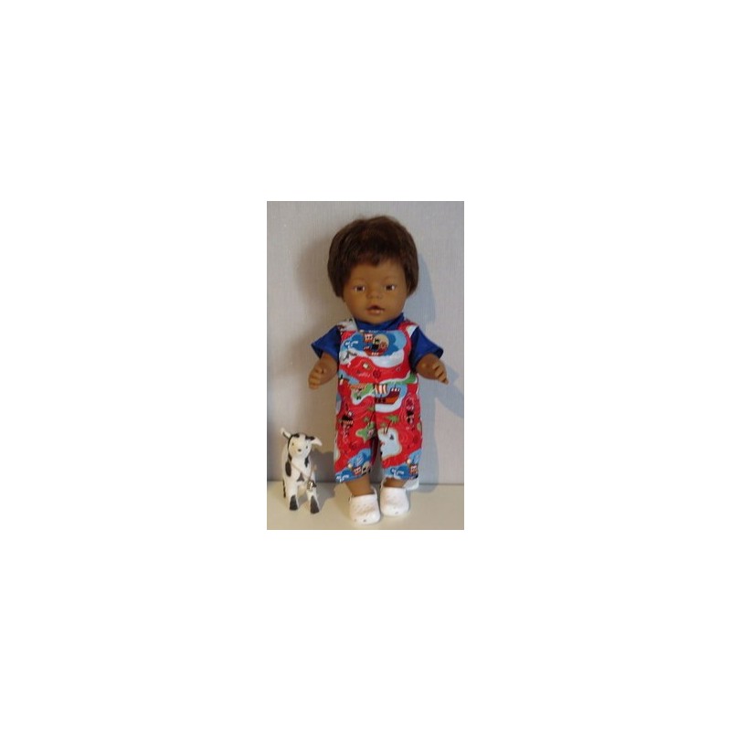 tuinbroek rood piraat baby born 43cm