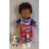 tuinbroek rood piraat baby born 43cm