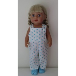 tuinbroek sterren blauw baby born 43cm