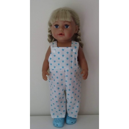 tuinbroek sterren blauw baby born 43cm