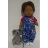 tuinbroek blauw piraat baby born 43cm