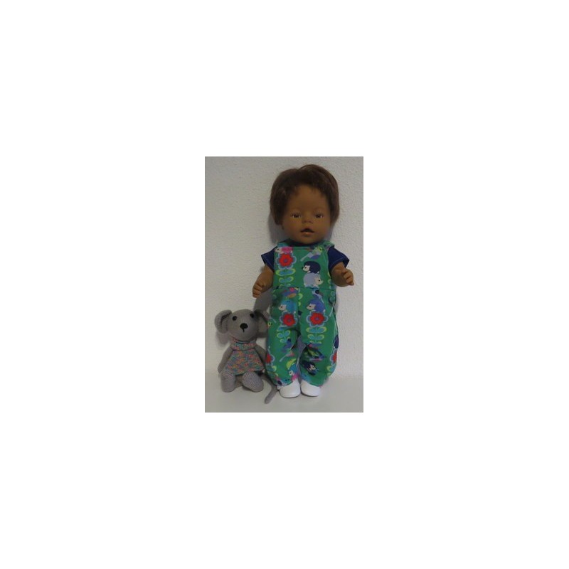 tuinbroek groen egels baby born 43cm