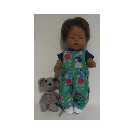 tuinbroek groen egels baby born 43cm