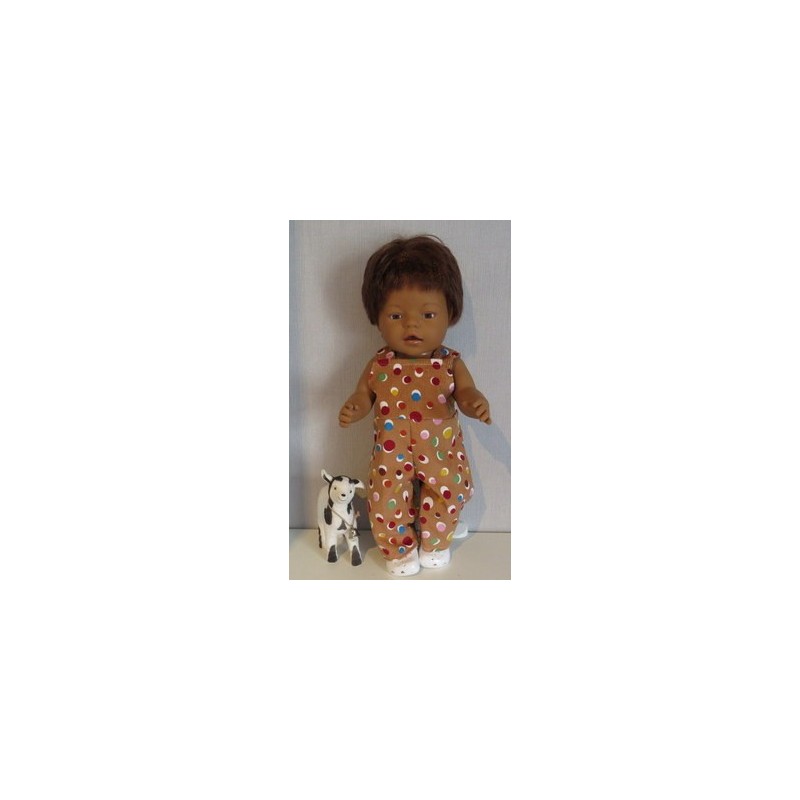 tuinbroek bruin stippen baby born 43cm