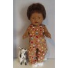tuinbroek bruin stippen baby born 43cm