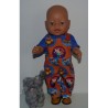 tuinbroek oranje piraat baby born 43cm