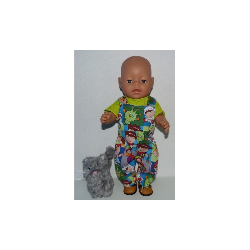 tuinbroek papagaaien rood baby born 43cm