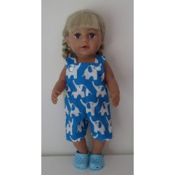 tuinbroek blauw olifanten baby born 43cm