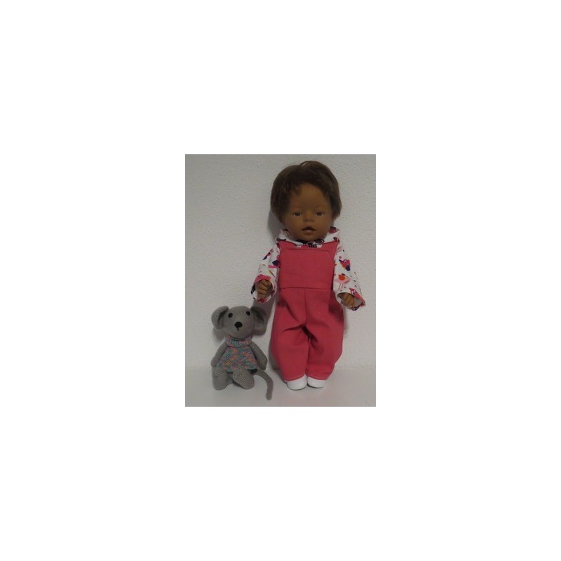 spijkertuinbroek wit vogels baby born 43cm