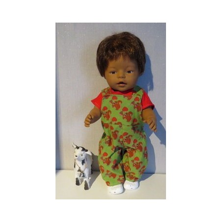 tuinbroek groen eekhoorn baby born 43cm