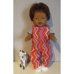 tuinbroek gestreept baby born 43cm