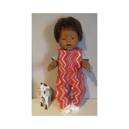 tuinbroek gestreept baby born 43cm