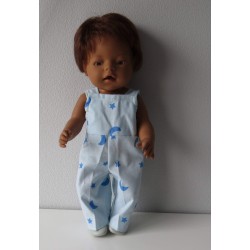 tuinbroek blauw maan baby born 43cm