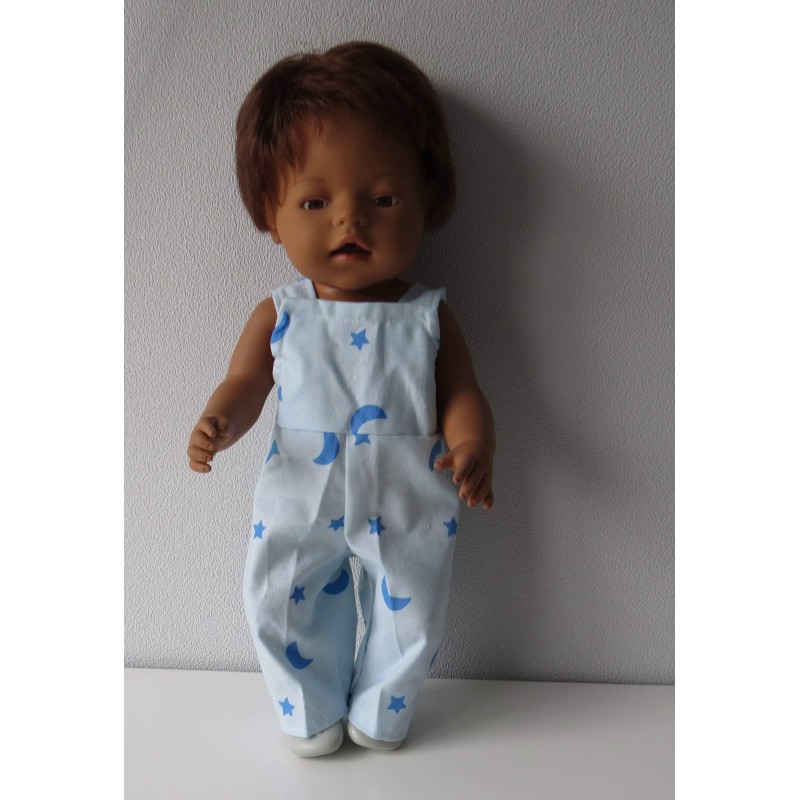 tuinbroek blauw maan baby born 43cm