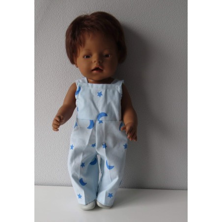 tuinbroek blauw maan baby born 43cm