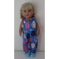 tuinbroek blauw baby born 43cm