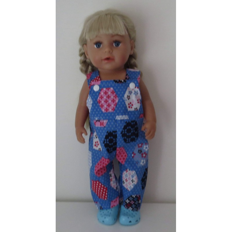 tuinbroek blauw baby born 43cm