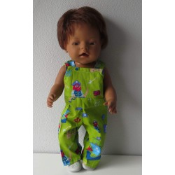 tuinbroek groen piraat baby born 43cm