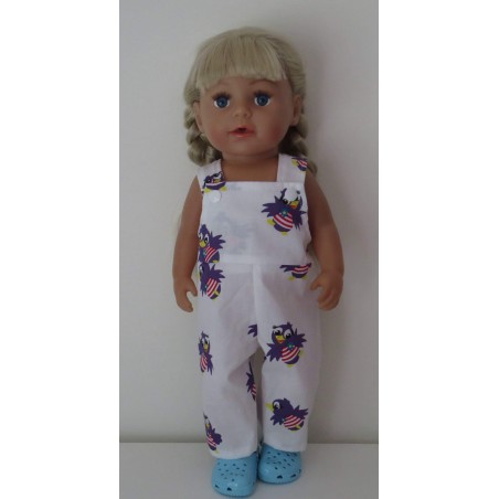 tuinbroek wit jet baby born 43cm