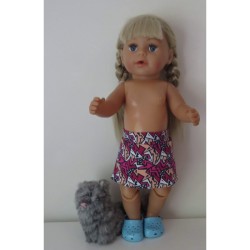 rok hard roze gekleurd baby born 43cm