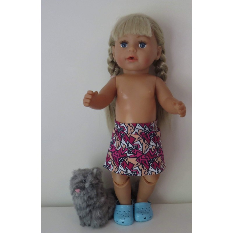 rok hard roze gekleurd baby born 43cm