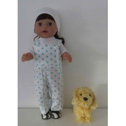 tuinbroek sterren blauw baby born 43cm