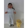 tuinbroek sterren blauw baby born 43cm